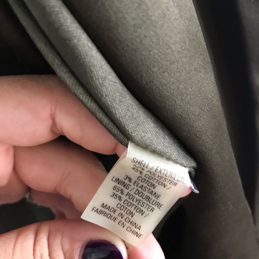 Elie Tahari Satin Olive Green Trench Coat 4 - Picture 6 of 7